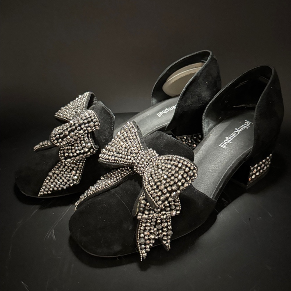 Jeffrey Campbell Black and Silver Heels